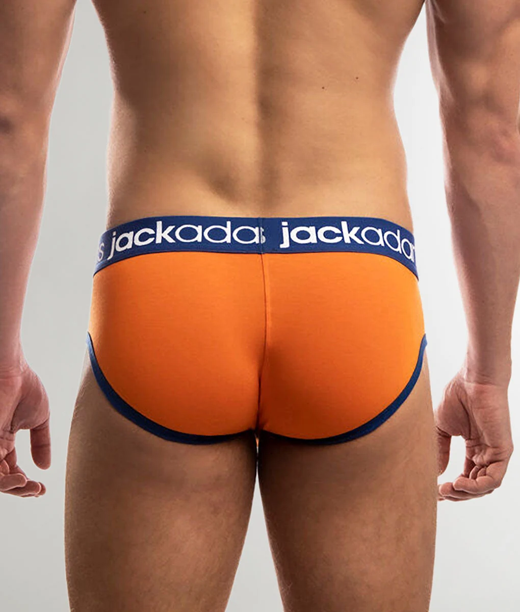 Rear view of the orange Jack Adams Icon Cool Modal Brief